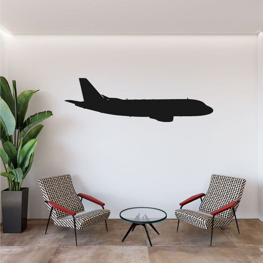 Airbus A-319 A-320 Airplane Silhouette Vinyl Home Decor Wall Decal Jet Set Decals