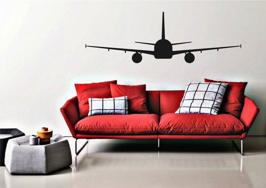 Airbus A-320 A-321 Airplane Silhouette Vinyl Home Decor Wall Decal Jet Set Decals